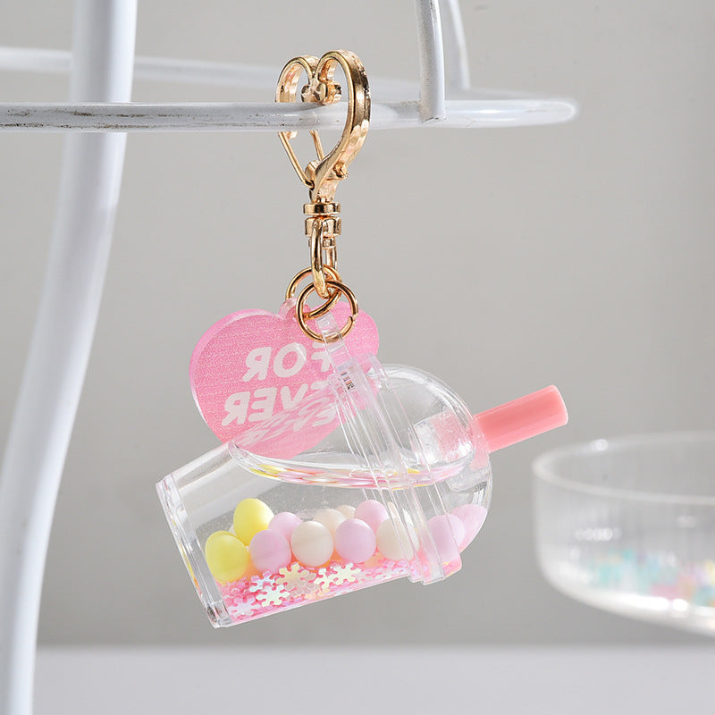 Wholesale Acrylic Milk Tea Cup Keychain