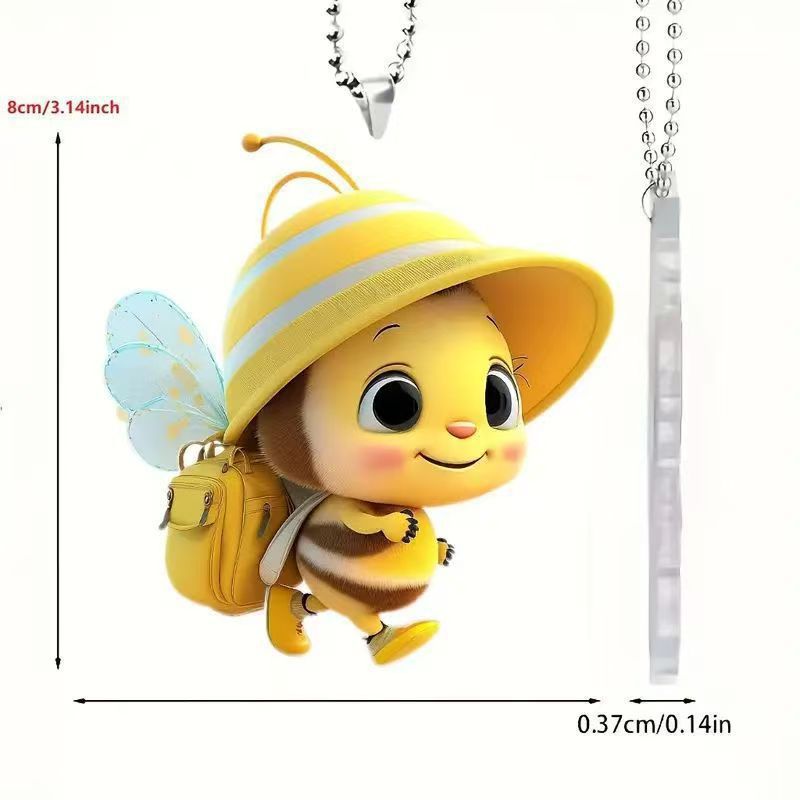 Wholesale Acrylic Cute Little Wasp Car Interior Pendant