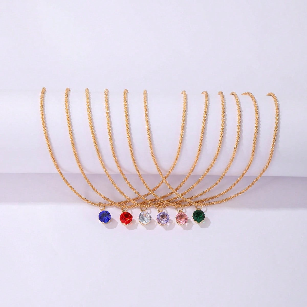 Wholesale Zircon Full Diamond Sparkling Stacked Necklace