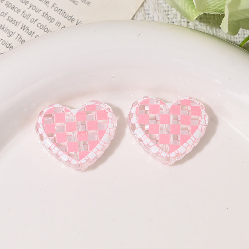 Wholesale 10pcs/pack Transparent acrylic lattice love beads