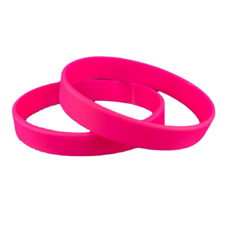 Wholesale 100pcs Sports Bracelets Grouped Printable Engraved Color-filled Rubber Bracelets