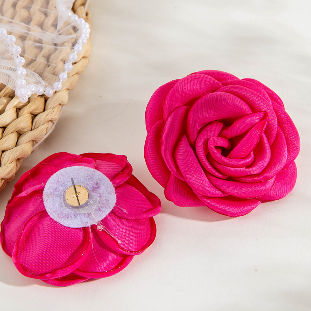 Wholesale Valentine' s Day Fresh Multi-colored Flower Earrings
