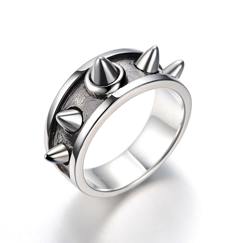 Wholesale Spiked ring for men, domineering fashion ring, trendy personality open ring