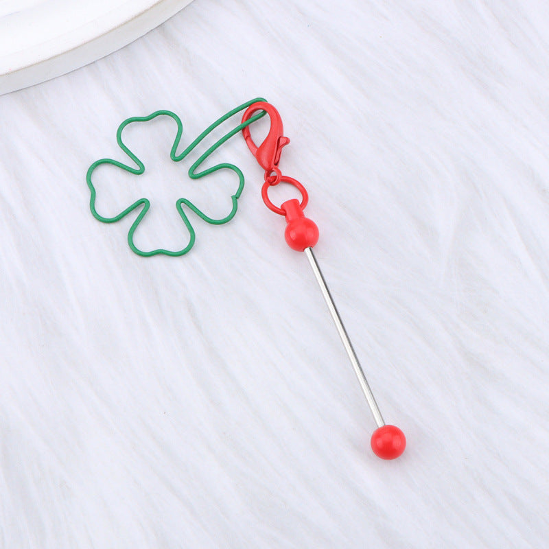 Wholesale Four-leaf Clover DIY Beadable Keychain