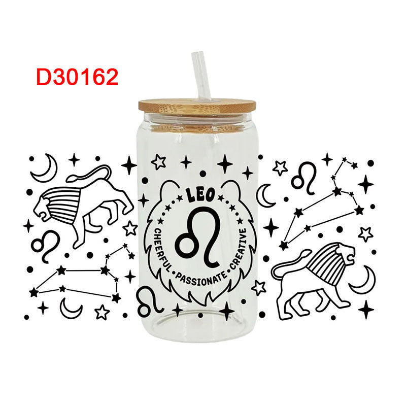 Wholesale  Black and white style  16oz Cup UV DTF Wraps 16oz Cup UV DTF Wraps