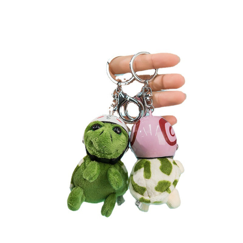 Wholesale Helmeted Turtle Cute Plush Turtle Accessory Keychain