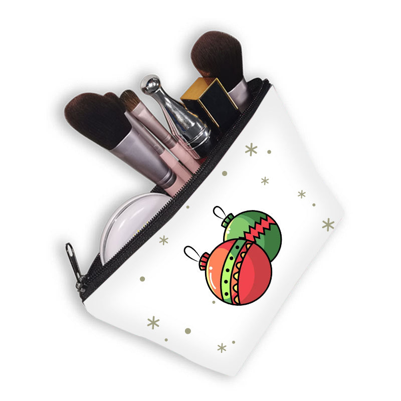 Wholesale Christmas Polyester Makeup Bags, Wash Bags, Storage Bags