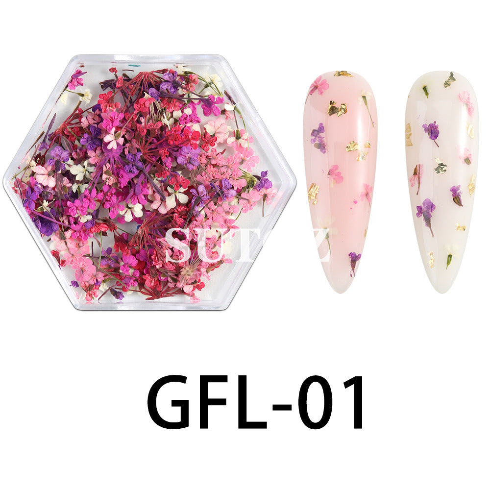 Wholesale 3pcs Nail Art Dried Flower Ornaments