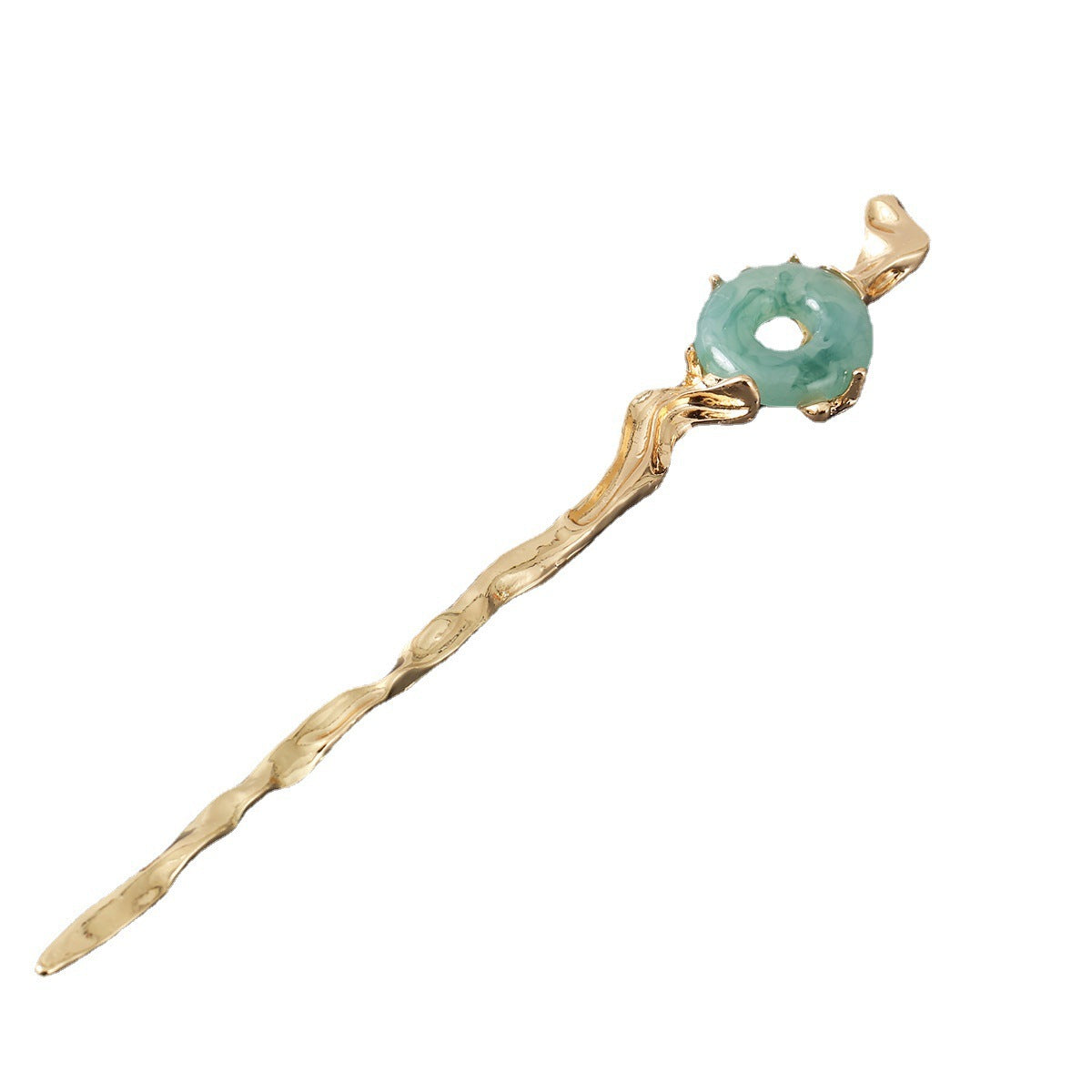 Wholesale Alloy Inlaid Jade Hair Plug