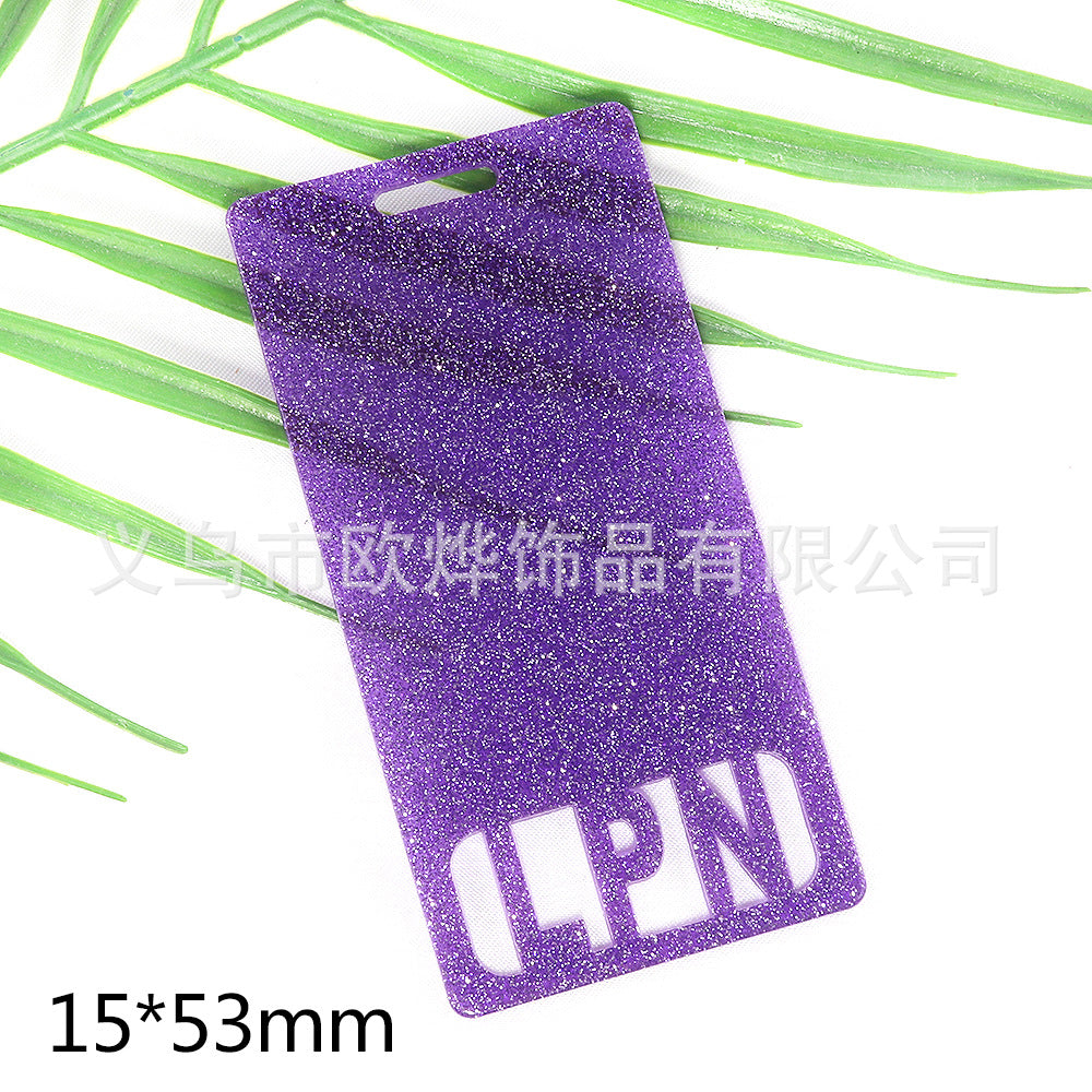 Wholesale 10pcs New Blank Glitter Acrylic Hollow Letter DIY Pendant Bookmark