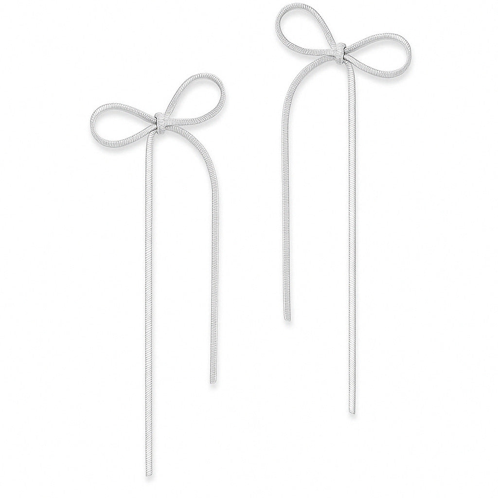 Wholesale Long bow tassel earrings exaggerated earrings