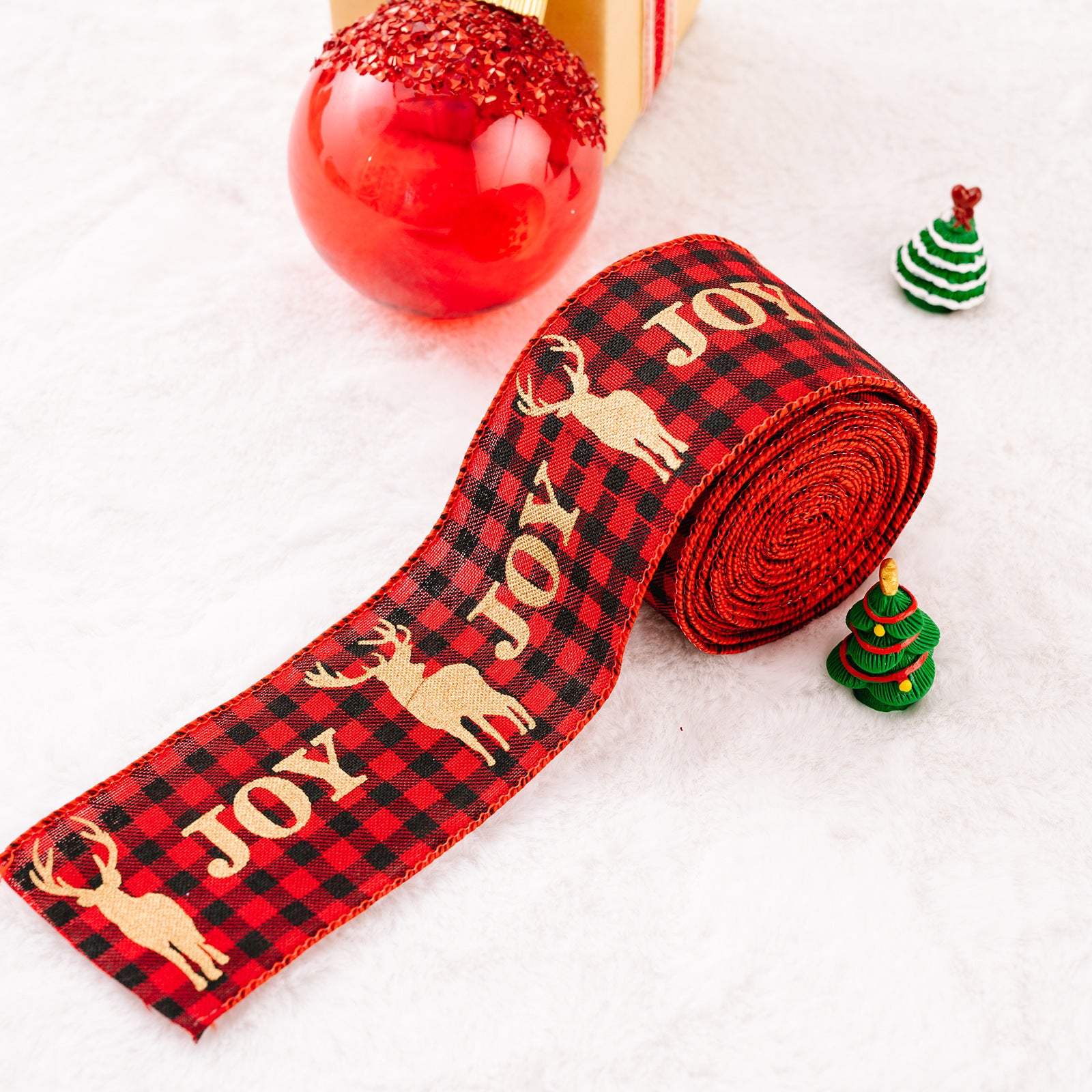 Wholesale Christmas Decorations, Cartoon Stickers, Linen Woven Ribbons