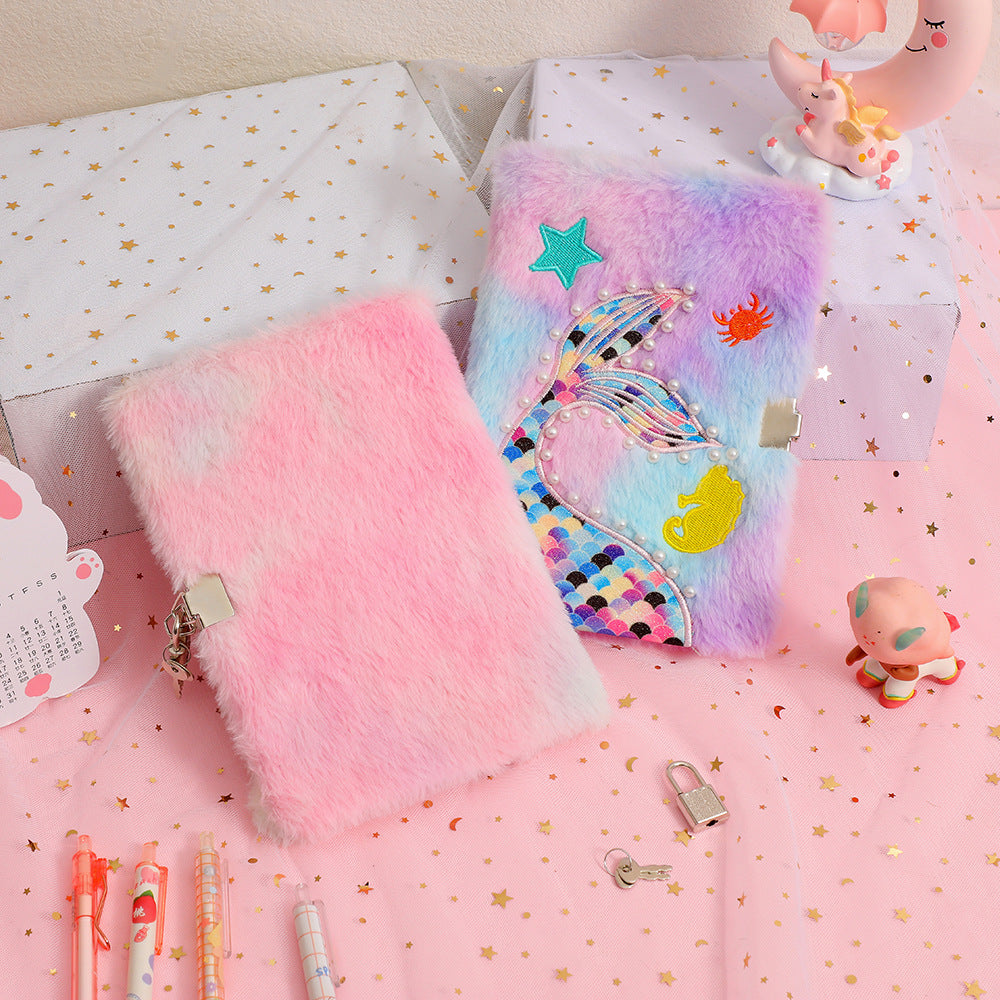 Wholesale Paper Mermaid Tail Plush Notebook