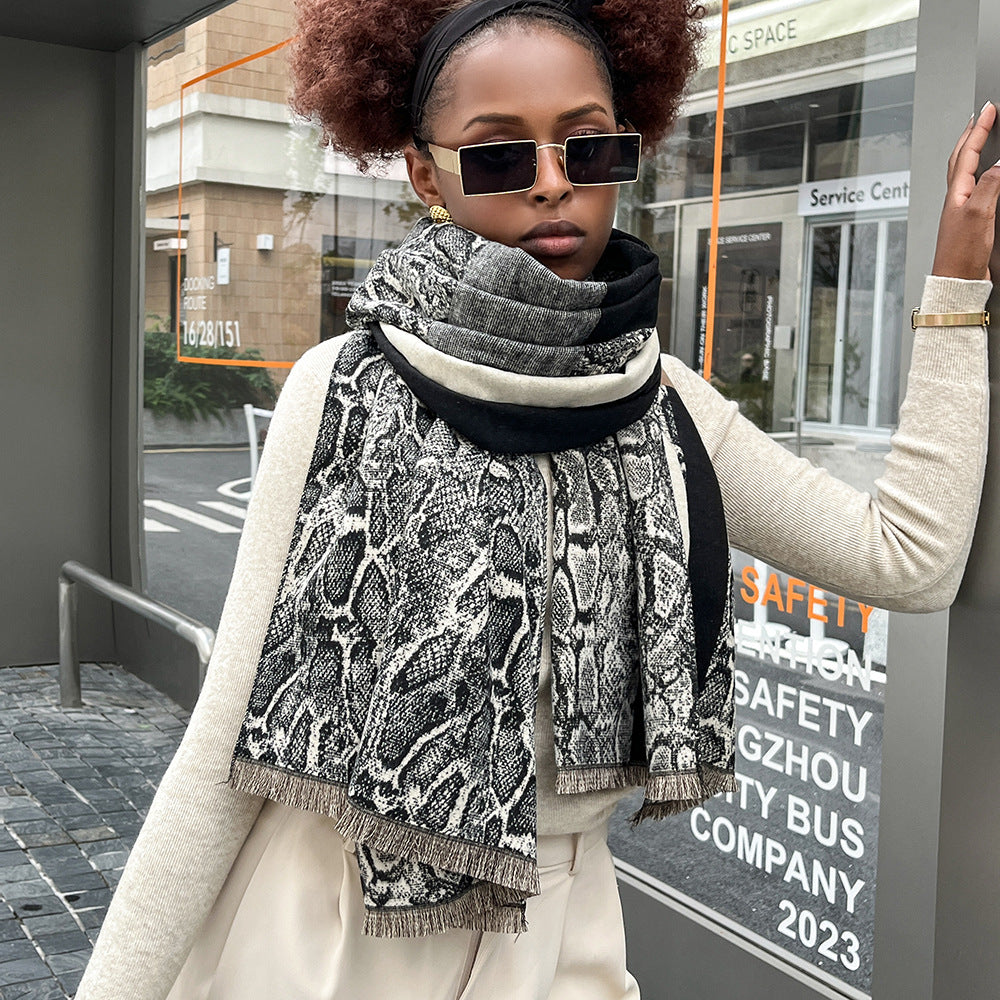 Wholesale Winter Cashmere Versatile Tassel Scarves