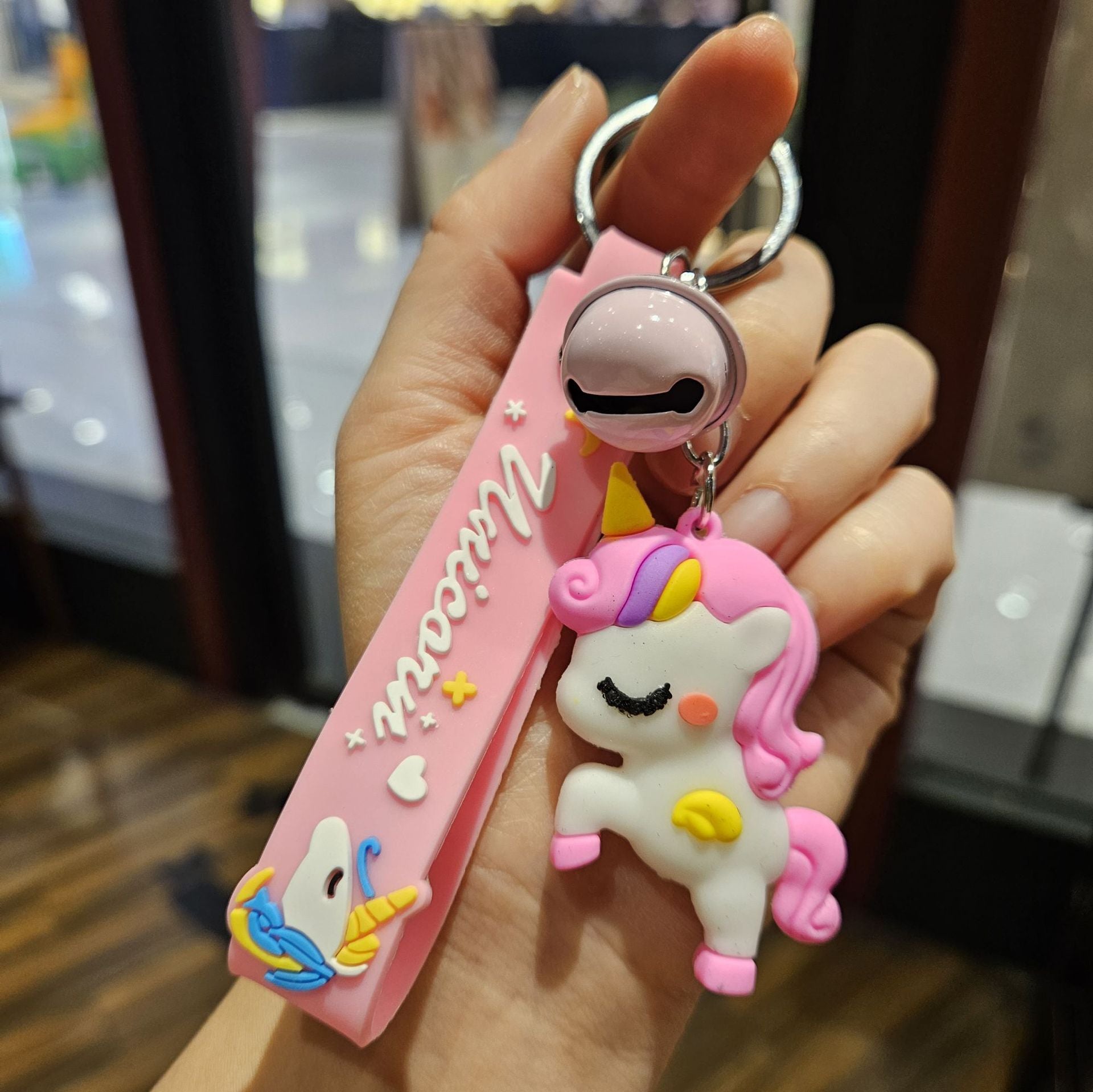 Wholesale Cartoon cute colored horsehide keychain OLY Exclusive
