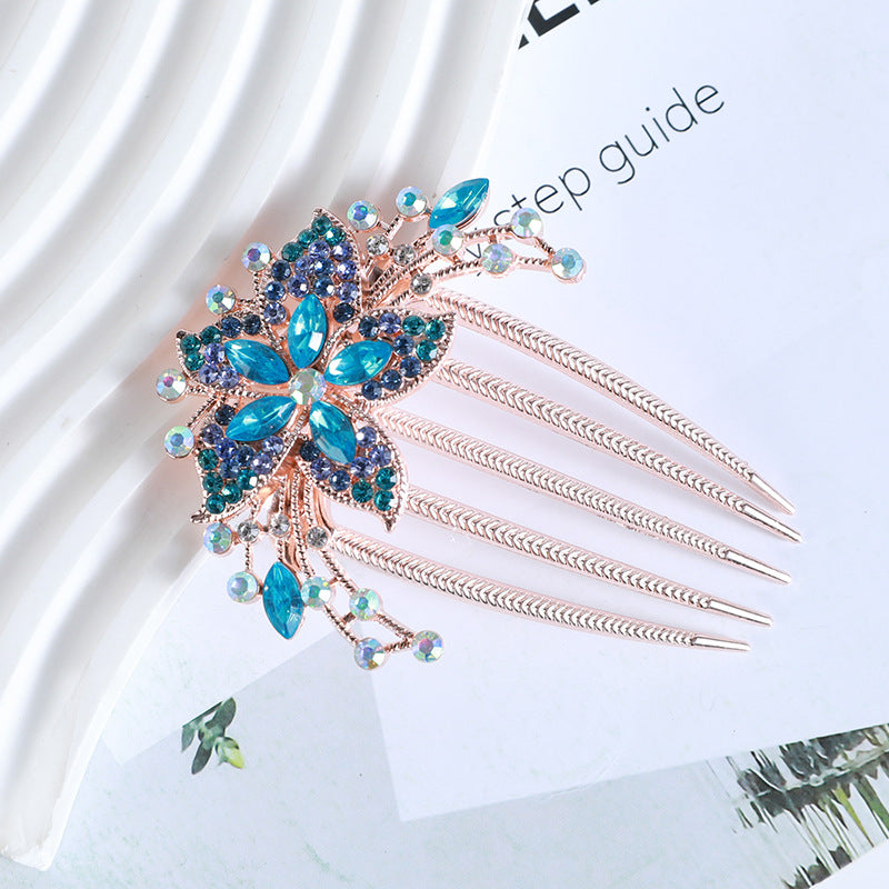 Wholesale Flower Diamond Metal Rhinestone Hair Clips