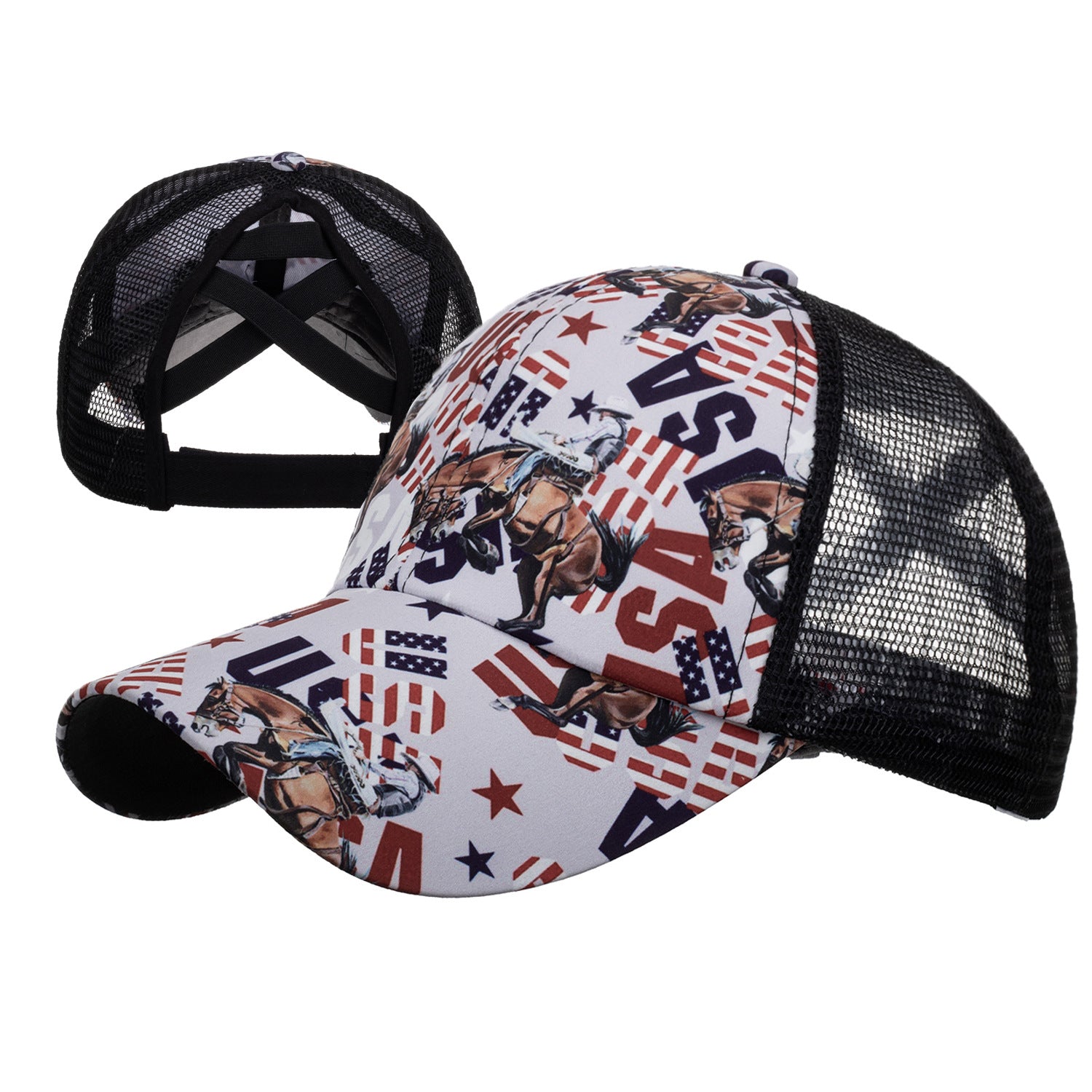 Wholesale Cross-striped mesh baseball cap