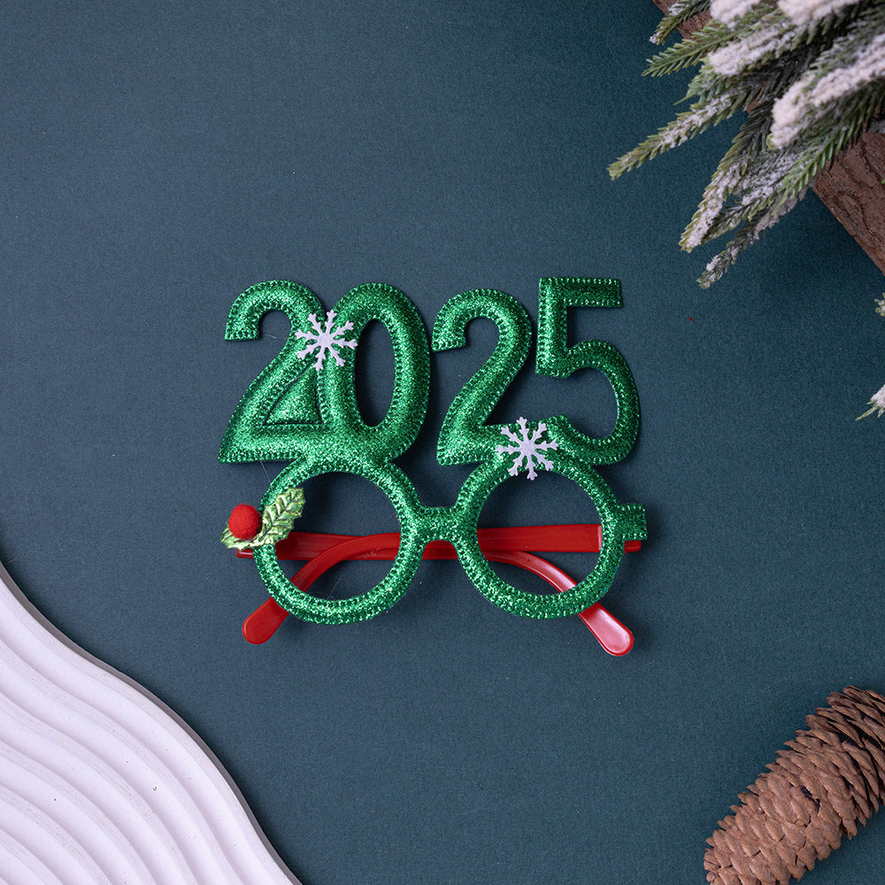 Wholesale 2025 Christmas Glasses New Year Party Headband Ornaments