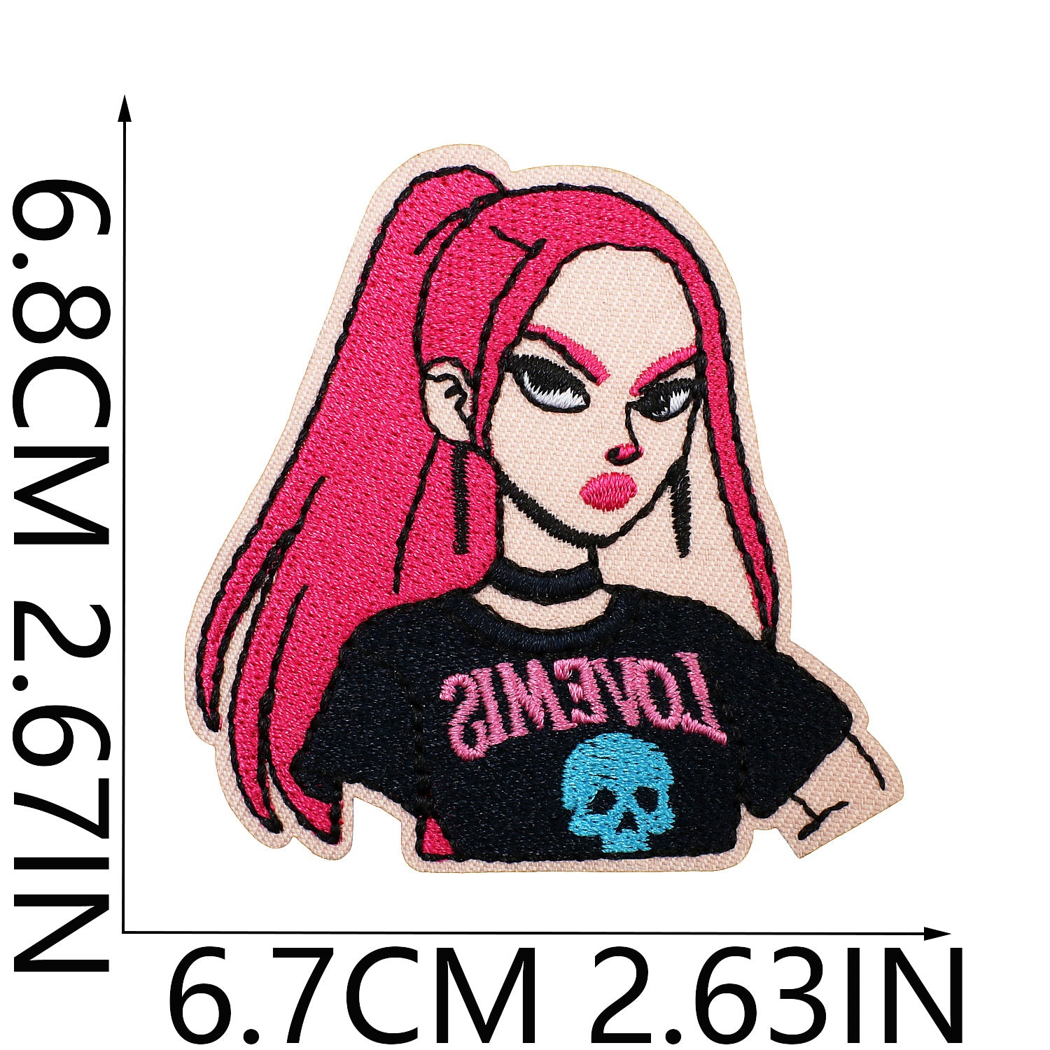 Wholesale Cartoon Girl Devil Colorful Love Embroidery DIY Patches