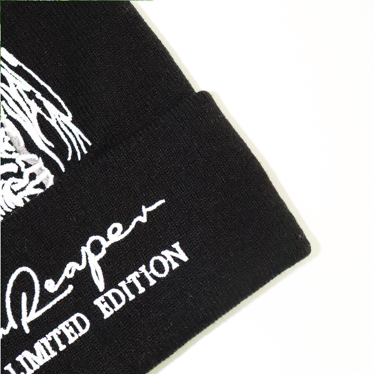 Wholesale Halloween Grim Reaper Embroidered Knitted Hat