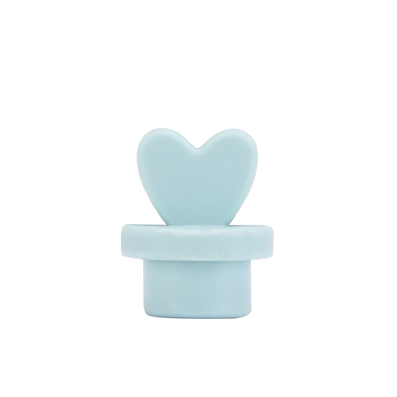 Wholesale Silicone Love Straw Cup Decorative Love Seal Plug