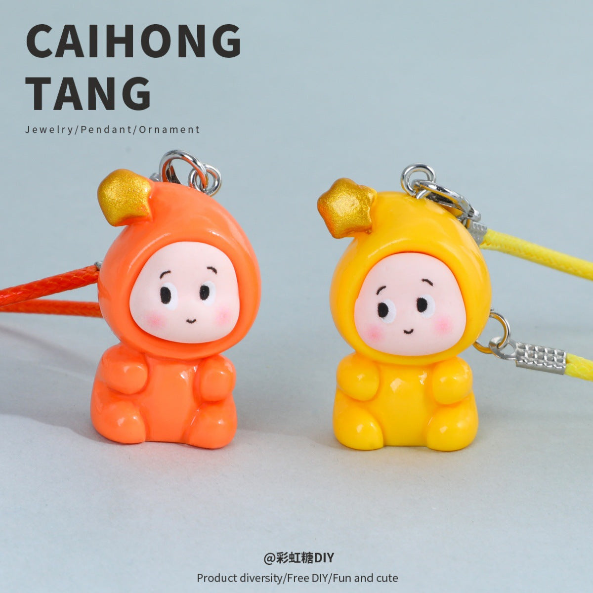 Wholesale Cutel doll resin doll accessories key chain pendant