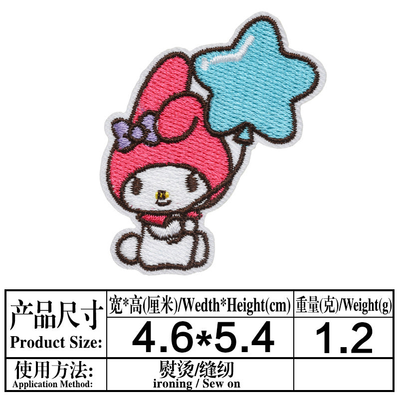 Wholesale super cute pink bunny cloth patch patch DIY patches OLY Exclusive