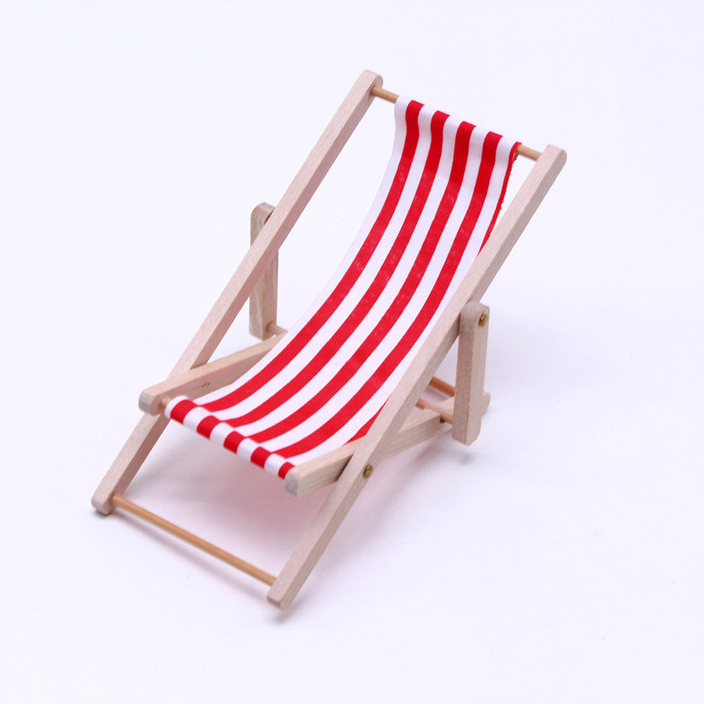 Wholesale Dollhouse wooden beach chair model
