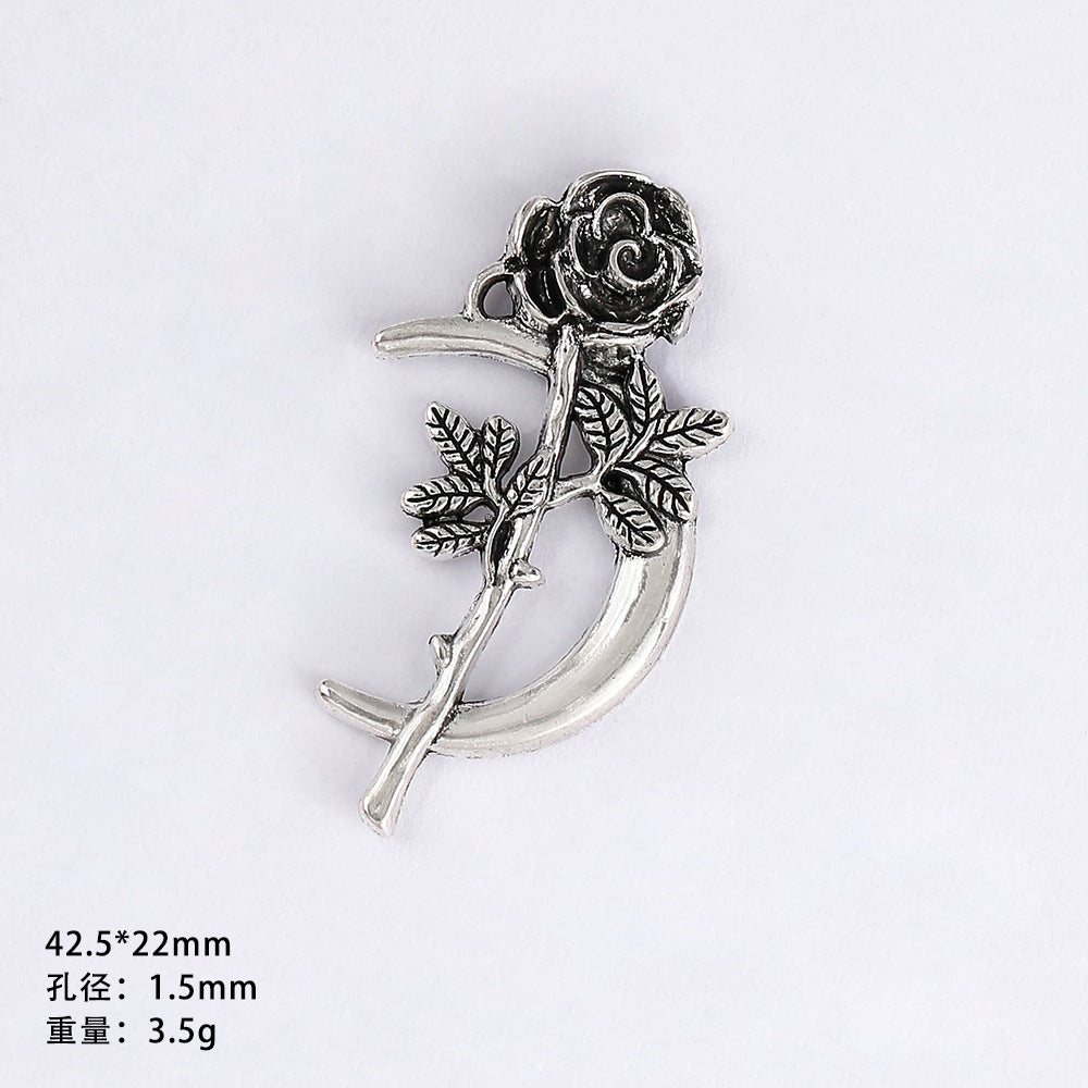 Wholesale 20pcs Gothic style dark punk love DIY necklace pendant