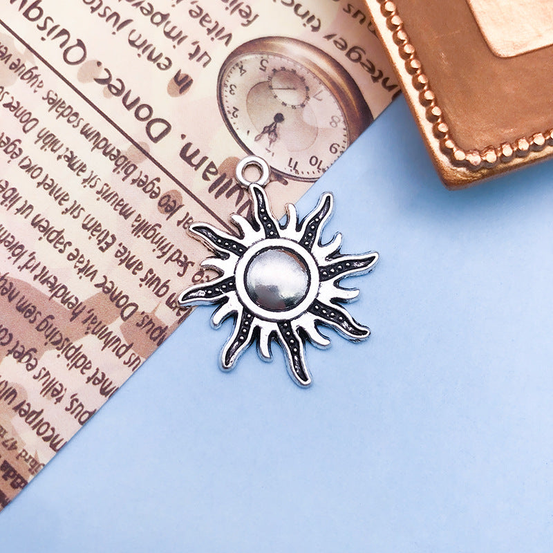 Wholesale Retro Alloy Star Moon Hollow Handmade Necklace Bracelet Pendant