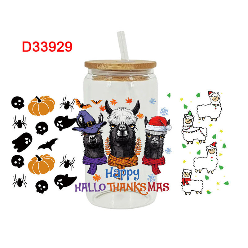 Wholesale Skull cup 16oz Cup UV DTF Wraps