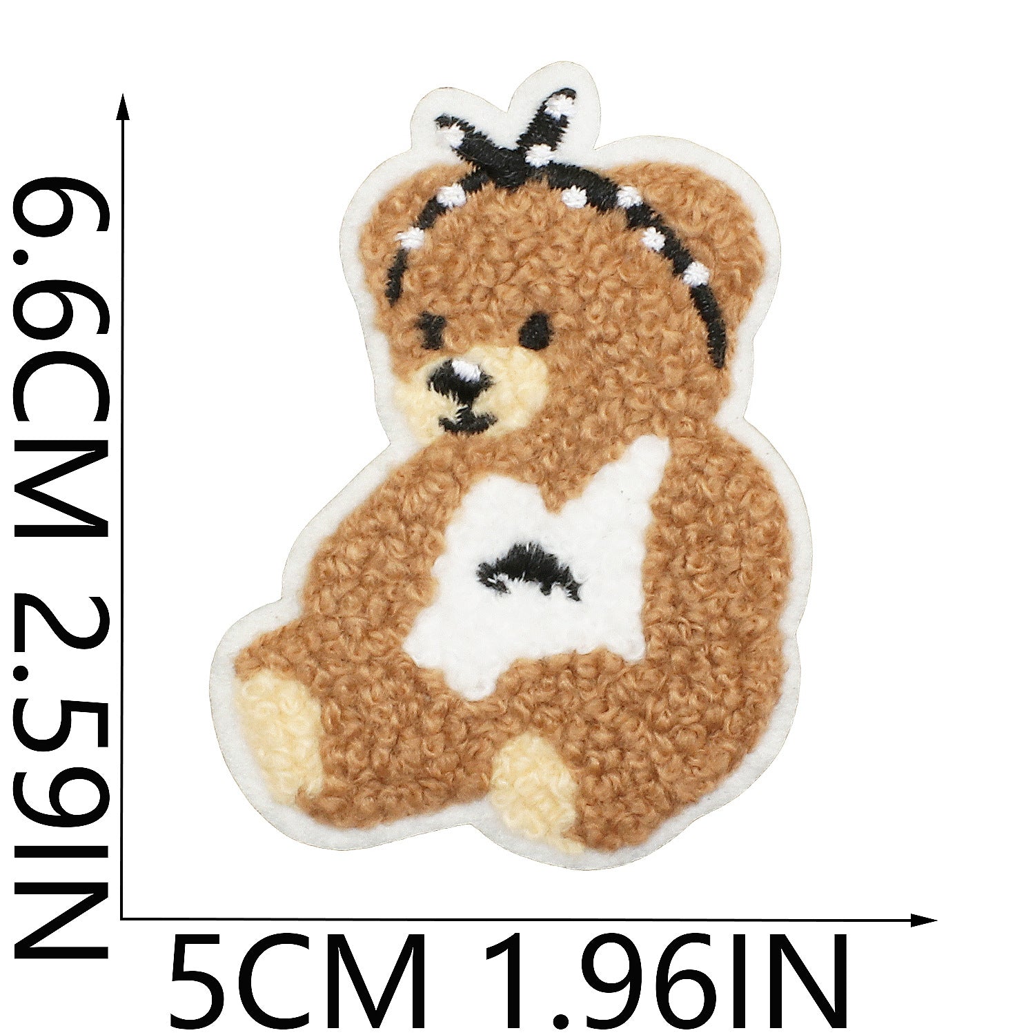 Wholesale Bow Bear Embroidered Cloth DIY Patches
