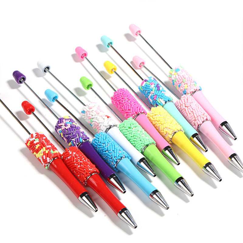 Wholesale 5pcs Creative Party Color Candy Granules Handmade DIY Ballpoint Pen