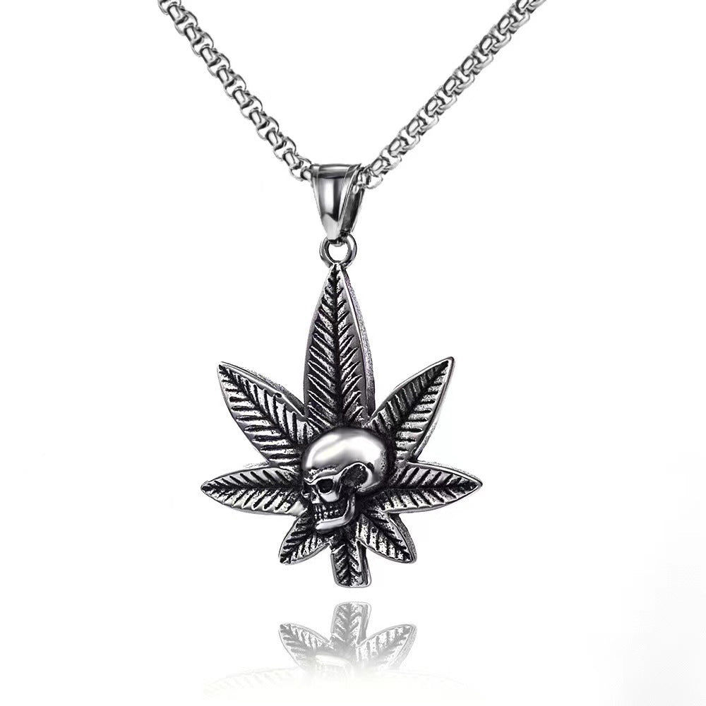 Wholesale Fashion  Hip-Hop Necklace for Men, Personalized Punk Style Steel Chain Pendan