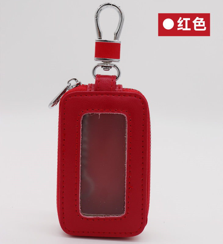 Wholesale Cowhide key storage bag coin purse home car key bag