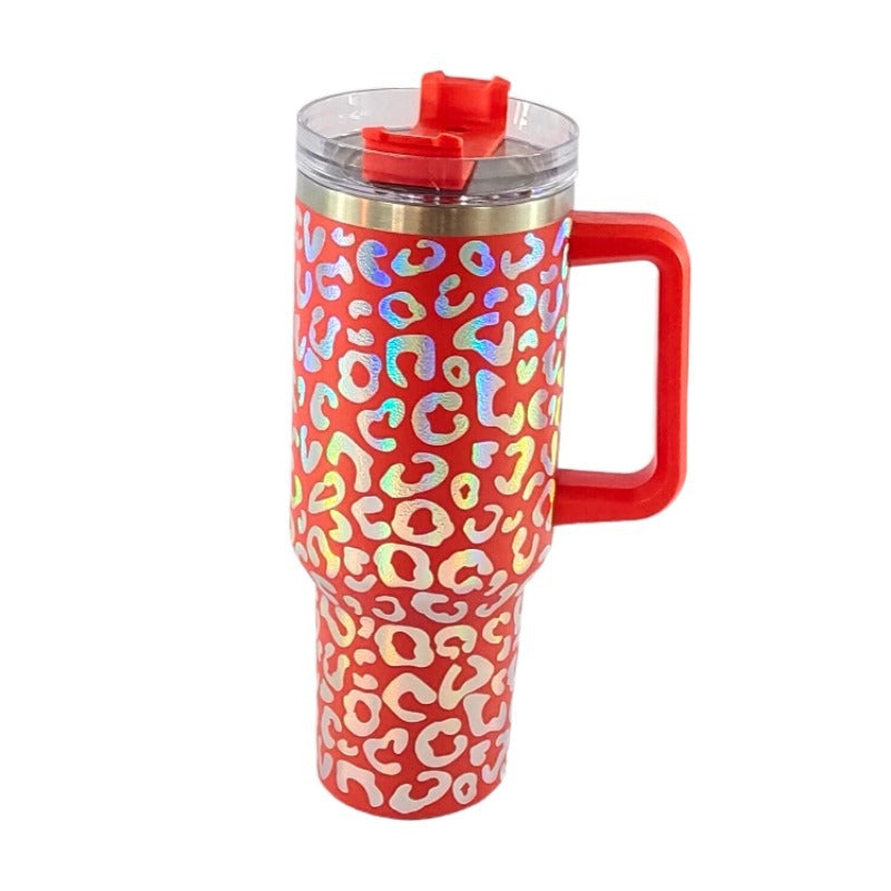 Wholesale 40oz Hot Silver Handle Car Cup Stainless Steel Insulation Ice Cup