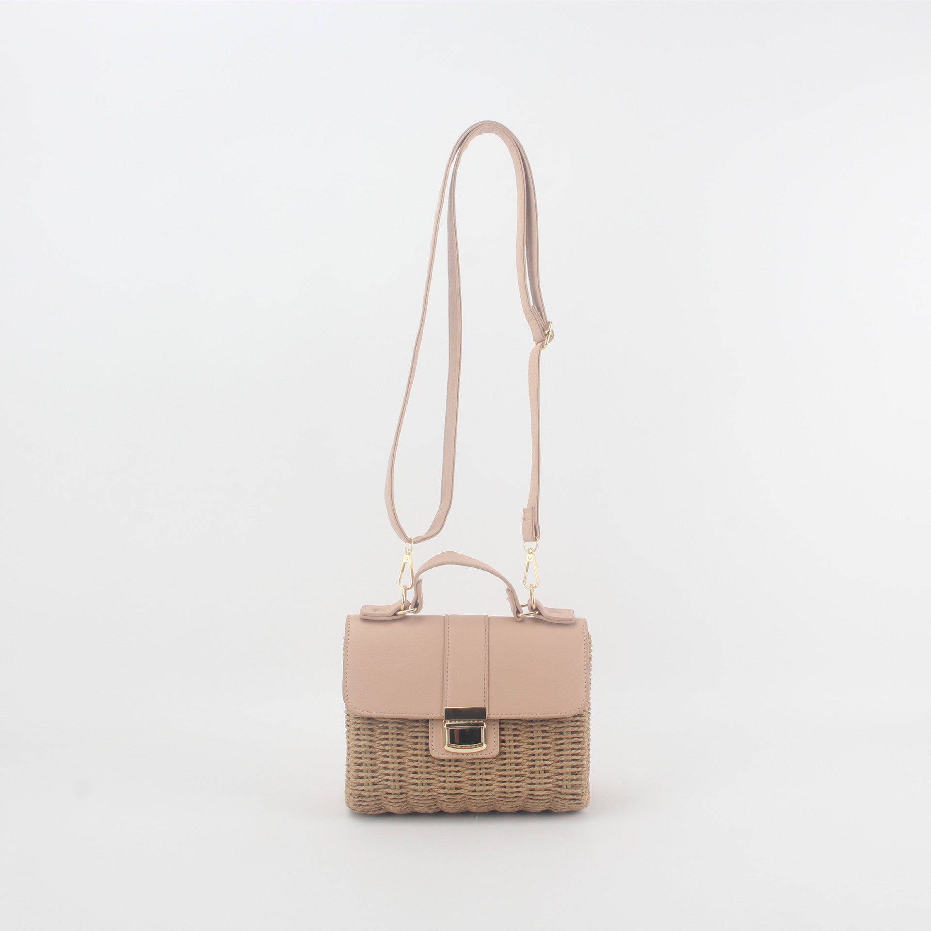 Wholesale Straw Summer Crossbody Versatile Small Square Bag