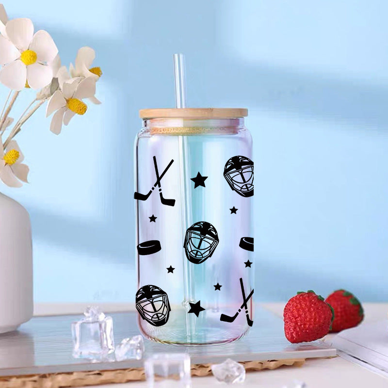 Wholesale  Ball sports bow 16oz Cup UV DTF Wraps