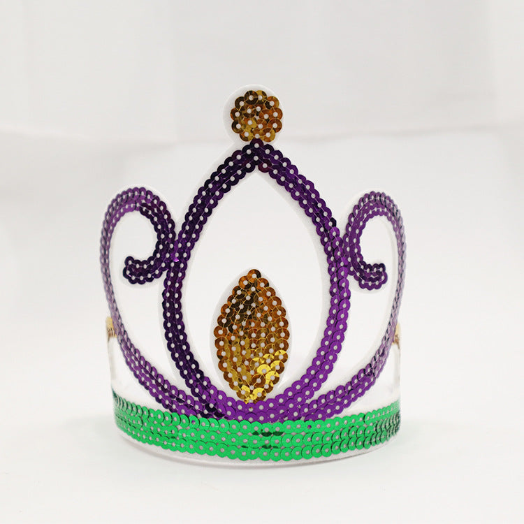 Wholesale Carnival Sequins Colorful Sequins Crown Tiara Prom Party Decoration Crown