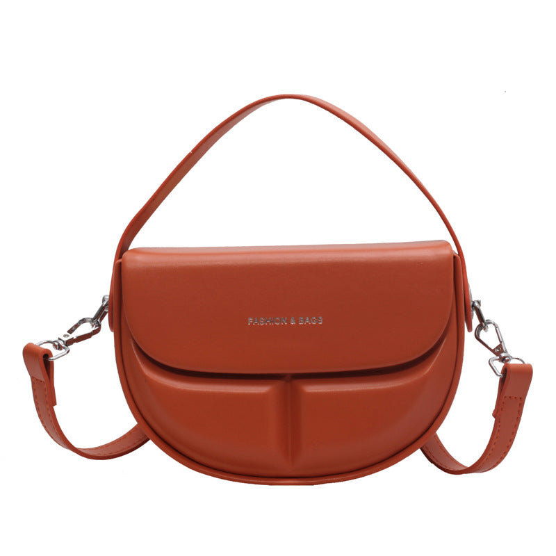 Wholesale PU Simple Single Shoulder Crossbody Saddle Bag