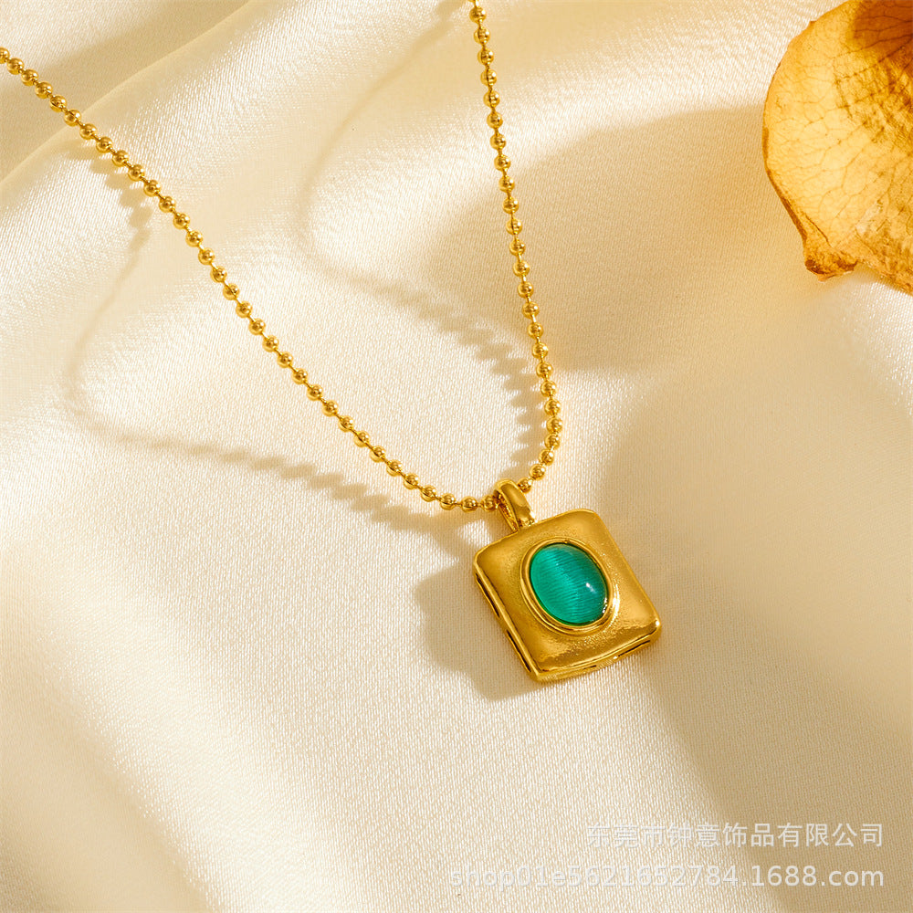 Wholesale Simple Titanium Steel Shell English Letters 18K Fashion Love Pendant Necklaces