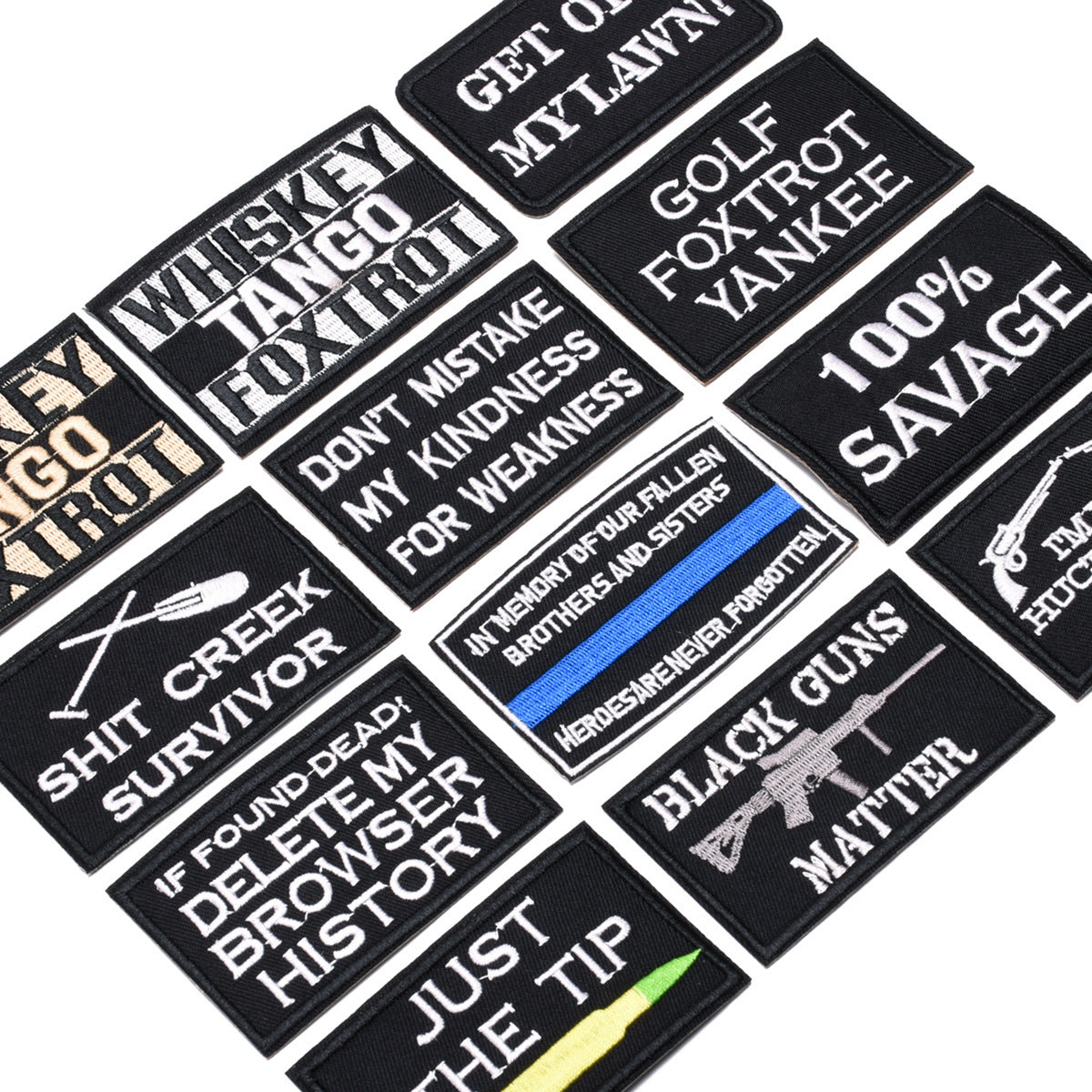 Wholesale Black White Letter Embroidery Patch Chic Decorative Cloth Badge For Jeans Party Craft Supply