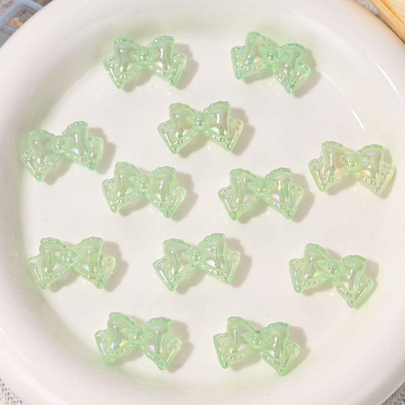 Wholesale 5pcs/pack Summer Fresh Transparent Bow Light-Changing Luminous Beads