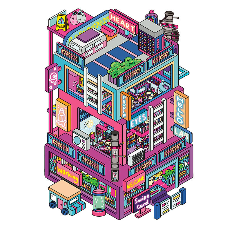 Wholesale 3D Landscape House Decompression Storage Game Stickers