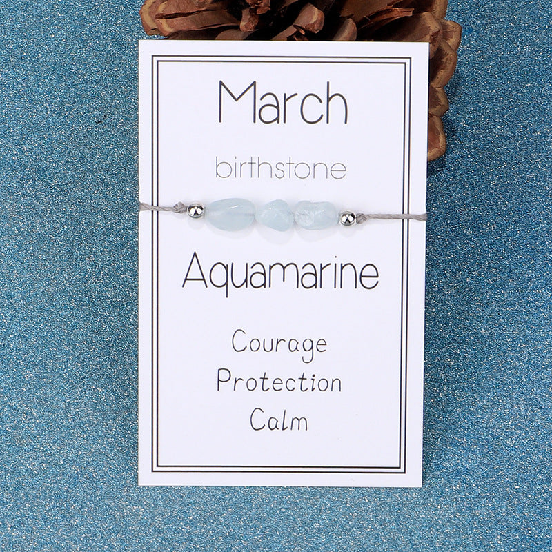 Wholesale Irregular Birthstone Peridot Shaped Stone Bracelet