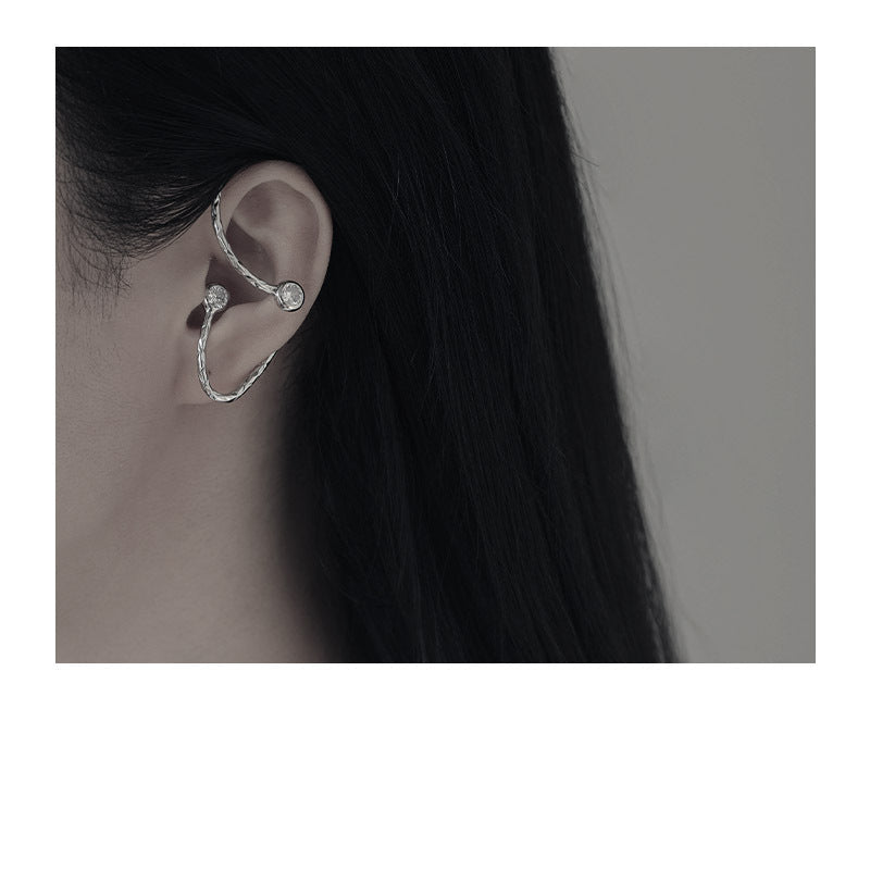 Wholesale Irregular Line Zircon Inlaid Ear Cuff