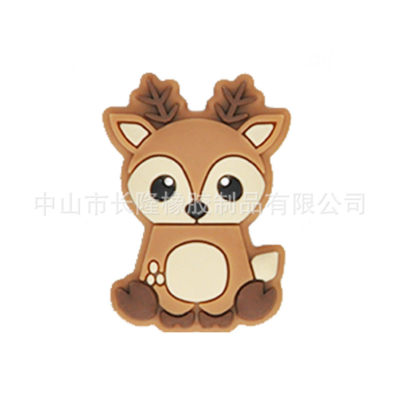 Wholesale 20pcs/pack Christmas silicone cartoon beads