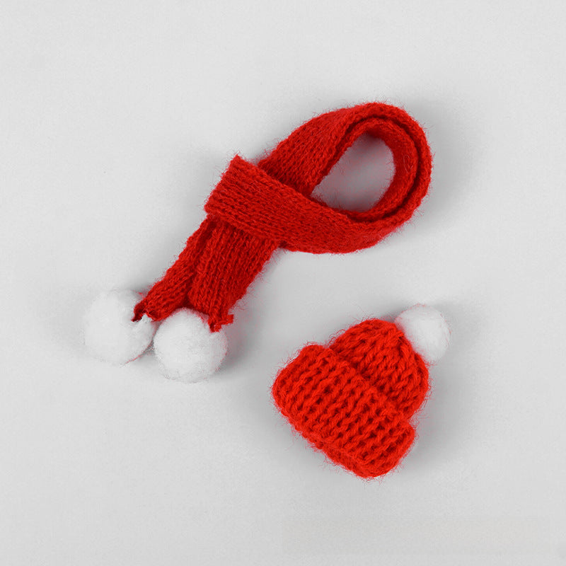 Wholesale Handmade DIY plush twisted stick accessories material doll black eyes nose Christmas hat scarf Accessories