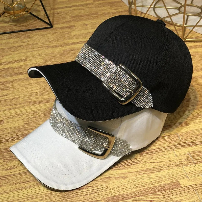 Wholesale Rhinestone Belt Buckle Visor Fashion Hat