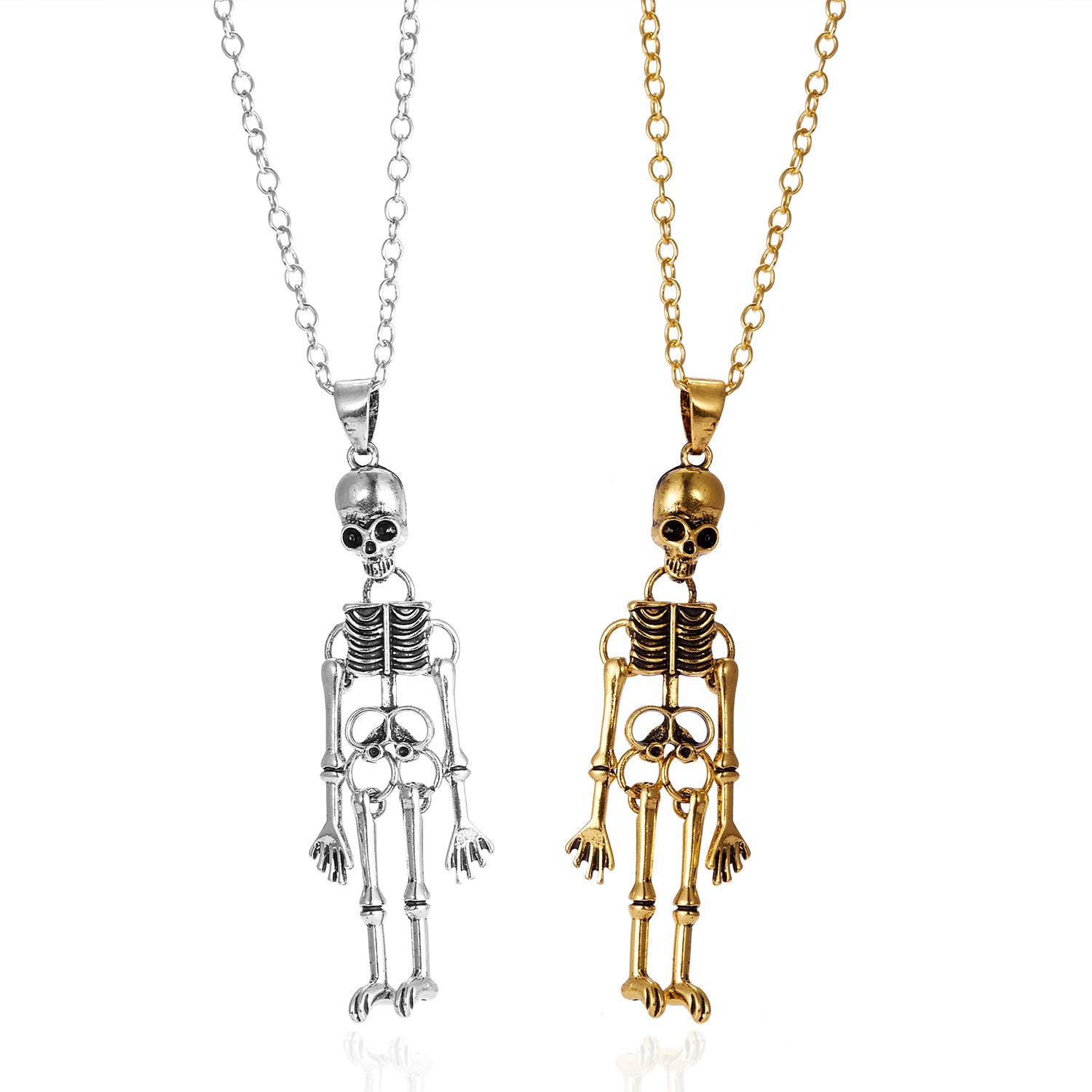 Wholesale Retro Skull Ghost Necklace Hand Skull Pendant Couple Necklace Jewelry